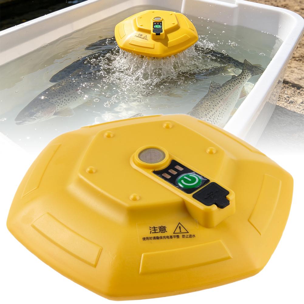 Aquarium Fish Maintenance - ปั๊มออกซิเจนไร้สายแบบชาร์จไฟได้สำหรับตู้ปลา, เครื่องเติมอากาศแบบลอยน้ำสำหรับบ่อปลา, การขนส่งปลา และการตกปลากลางแจ้ง