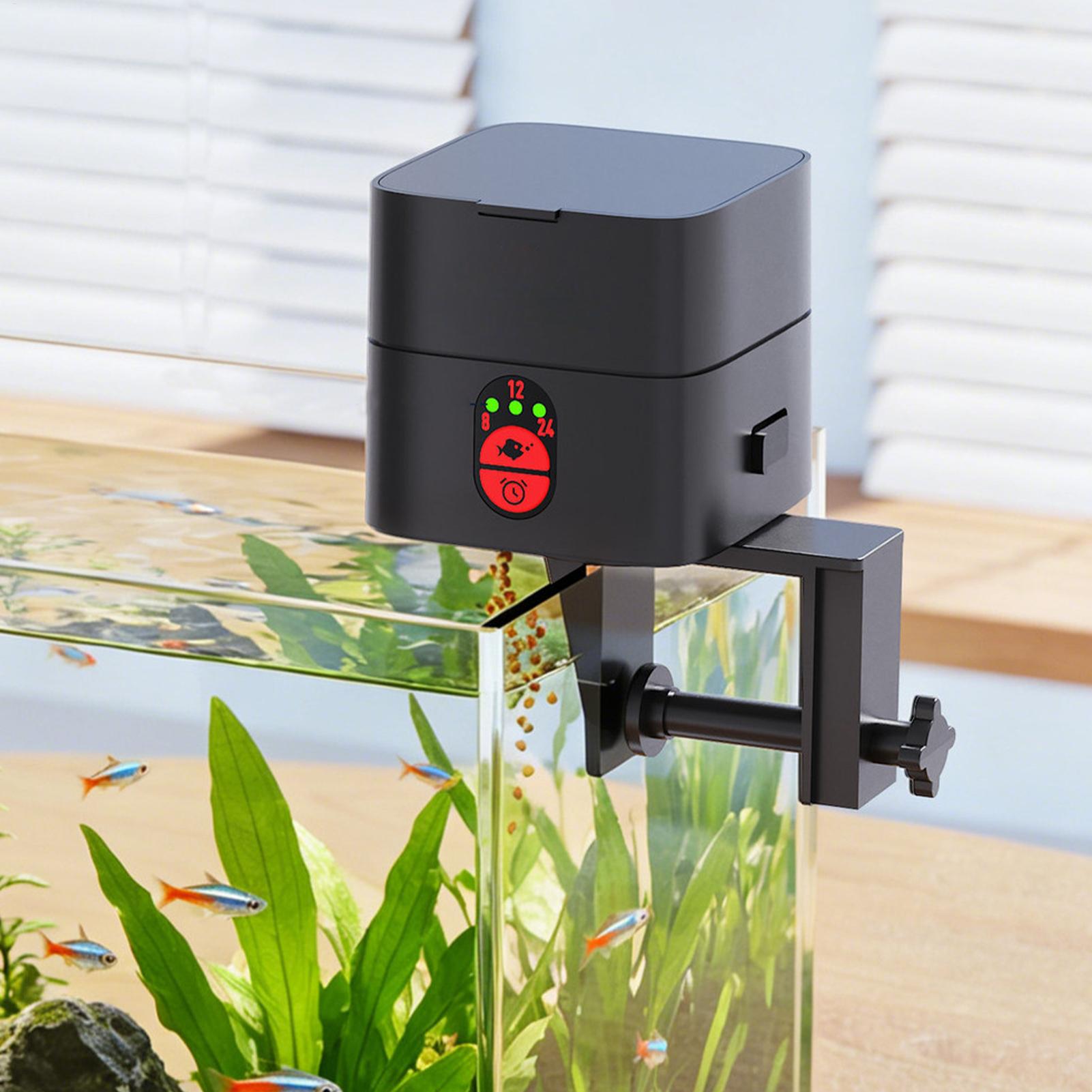 Aquarium Fish Auto Feeder - เครื่องให้อาหารเต่าอัตโนมัติ แบบชาร์จไฟได้ด้วย Type-C สำหรับตู้ปลา บ่อปลา ชามปลา