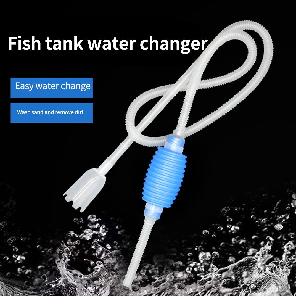 Aquarium Fish Maintenance - ถังกาลักน้ำปลากาลักน้ำสำหรับตู้ปลาที่กรองน้ำกรวดปั๊มกาลักน้ำด้วยมือเครื่องดูดฝุ่นเปลี่ยนได้