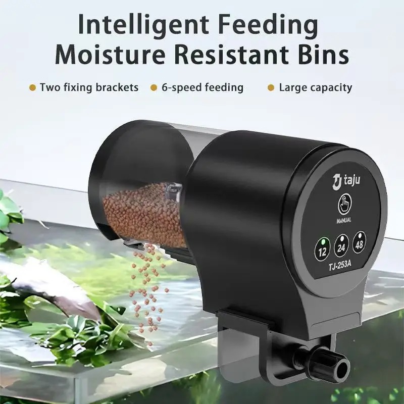 Aquarium Fish Auto Feeder - เครื่องให้อาหารปลาในตู้ปลา เครื่องให้อาหารอัตโนมัติสำหรับปลาสวยงามและเต่า ให้อาหารปลาในตู้ปลาโดยอัตโนมัติ