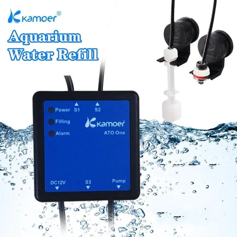 Aquarium Auto Top Off - เครื่องควบคุมระดับน้ำอัตโนมัติ Kamoer พร้อมเซ็นเซอร์ป้องกันน้ำล้นและอุปกรณ์เสริมตู้ปลา S3 (pecera)