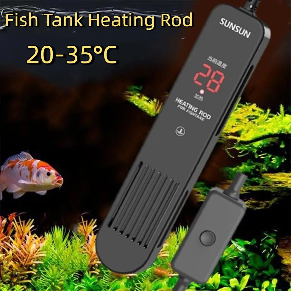 Aquarium Heater Submersible - หน้าจอ LCD 20-35 ° แท่งทำความร้อนสำหรับตู้ปลาแบบดิจิตอล C
