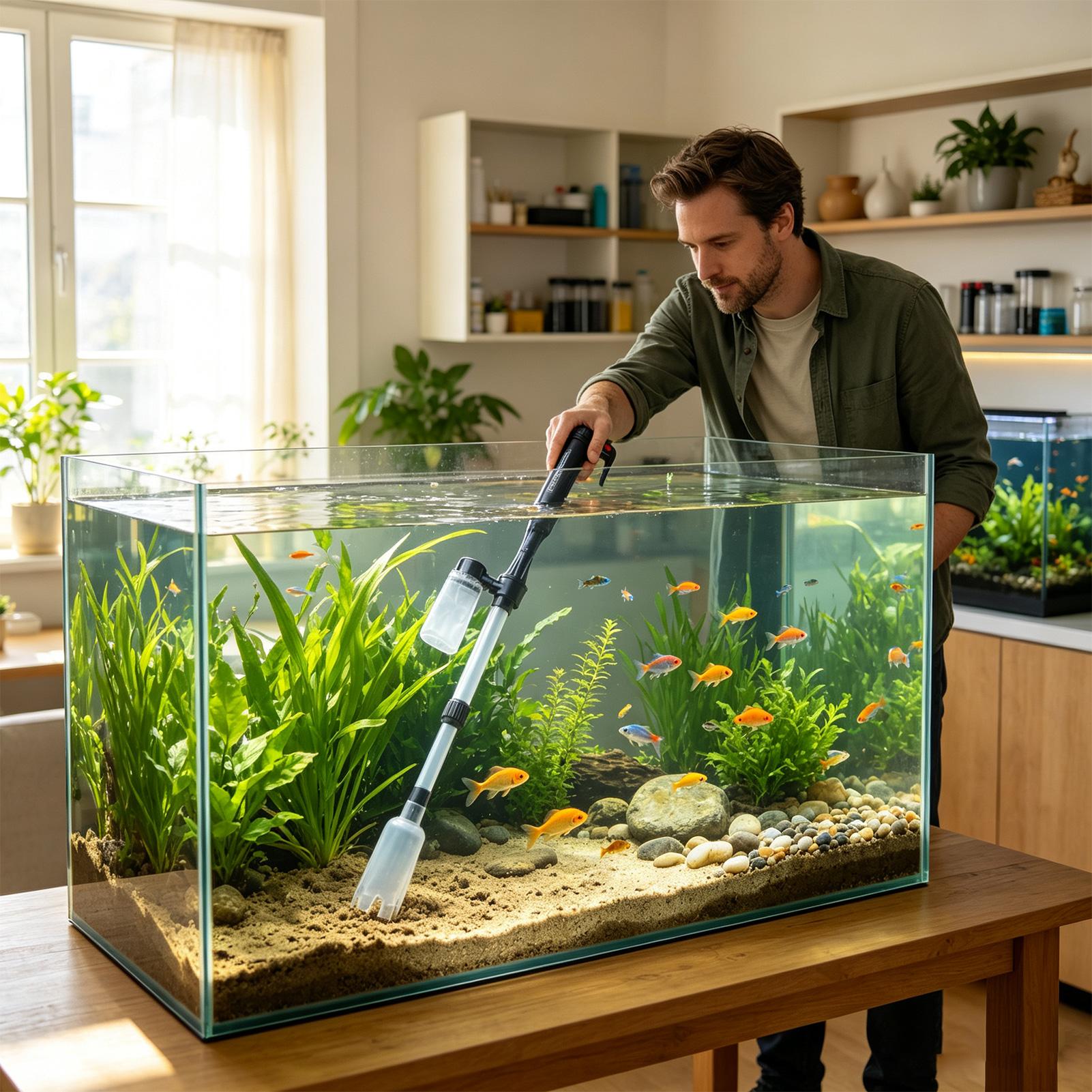 เครื่องทำความสะอาดพื้นตู้ปลาไฟ - Aquarium Fish Maintenance บทวิจารณ์และราคา