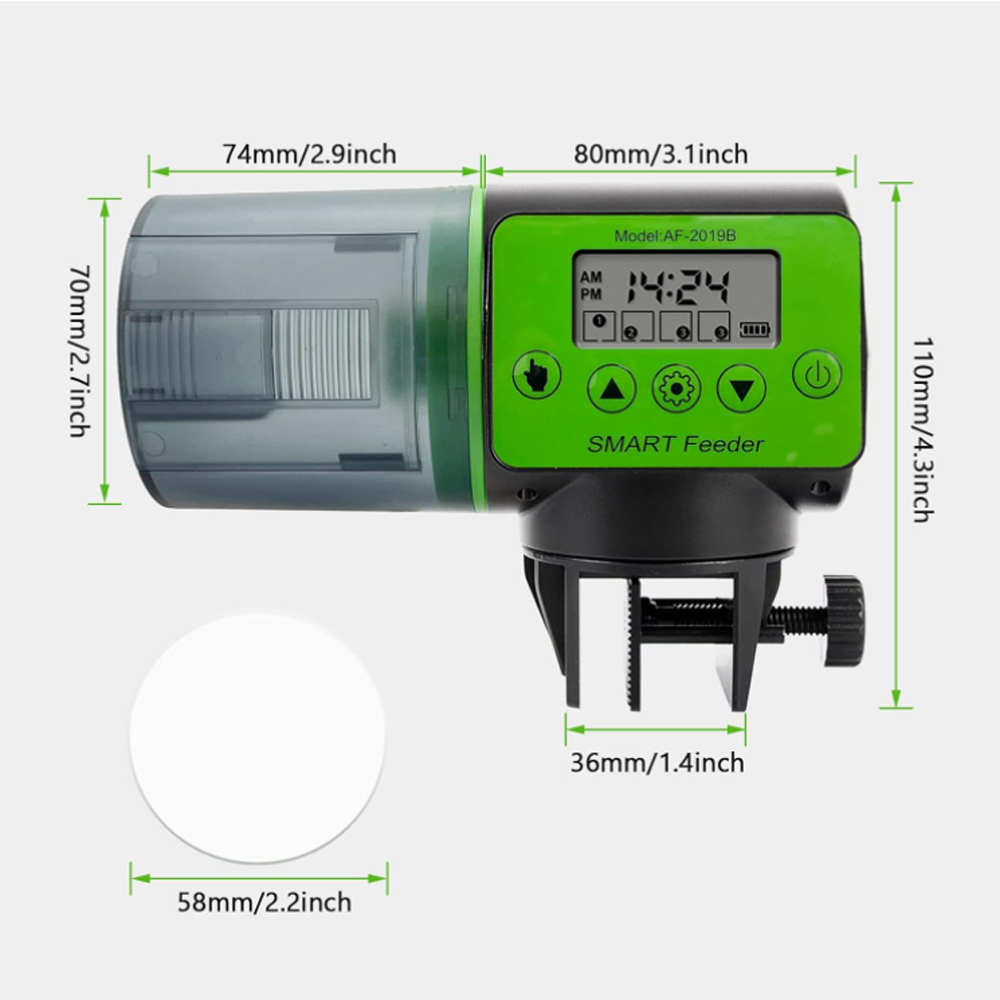 เครื่องป้อนถังเครื่องกรองน้ำตู - Aquarium Fish Auto Feeder บทวิจารณ์และราคา