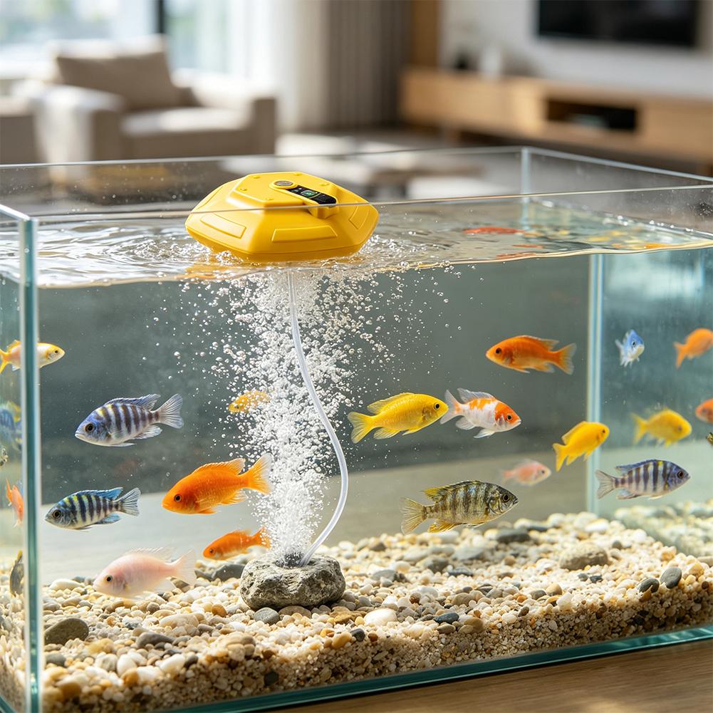 ปั๊มออกซิเจนไร้สายแบบชาร์จไฟได - Aquarium Fish Maintenance บทวิจารณ์และราคา