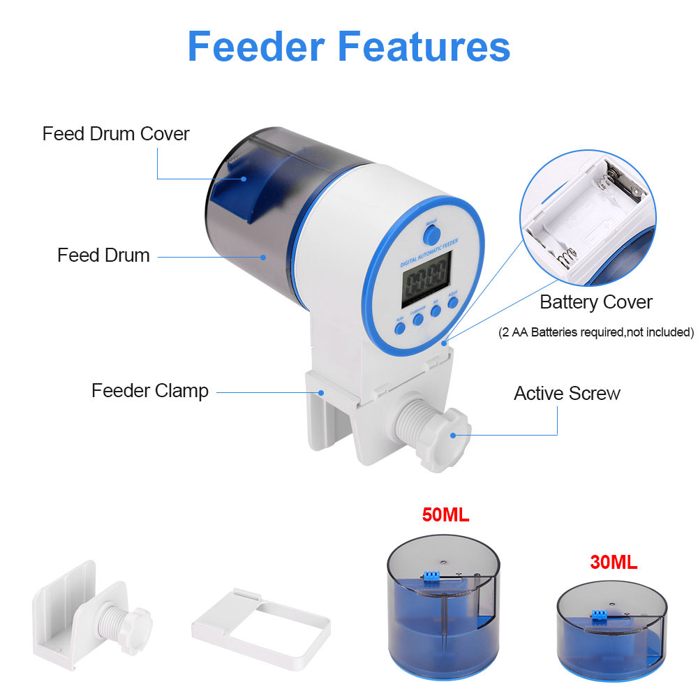 เครื่องให้อาหารปลาอัตโนมัติ ตั - Aquarium Fish Auto Feeder บทวิจารณ์และราคา