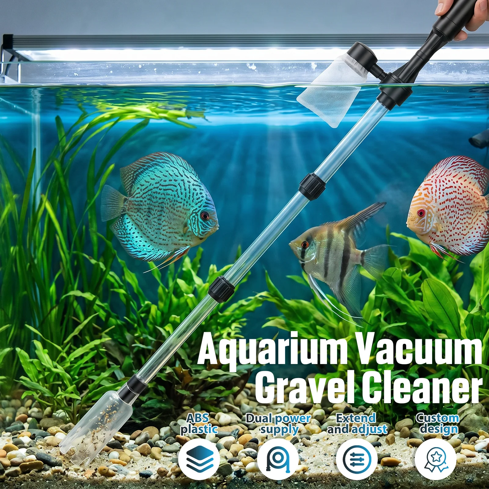 เครื่องดูดทำความสะอาดกรวดในตู้ - Aquarium Fish Maintenance บทวิจารณ์และราคา