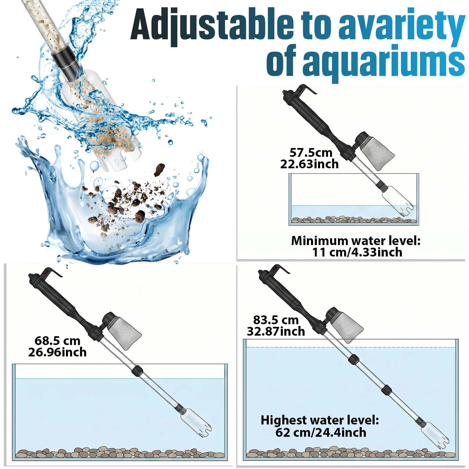 เครื่องดูดทำความสะอาดกรวดในตู้ - Aquarium Fish Maintenance บทวิจารณ์และราคา