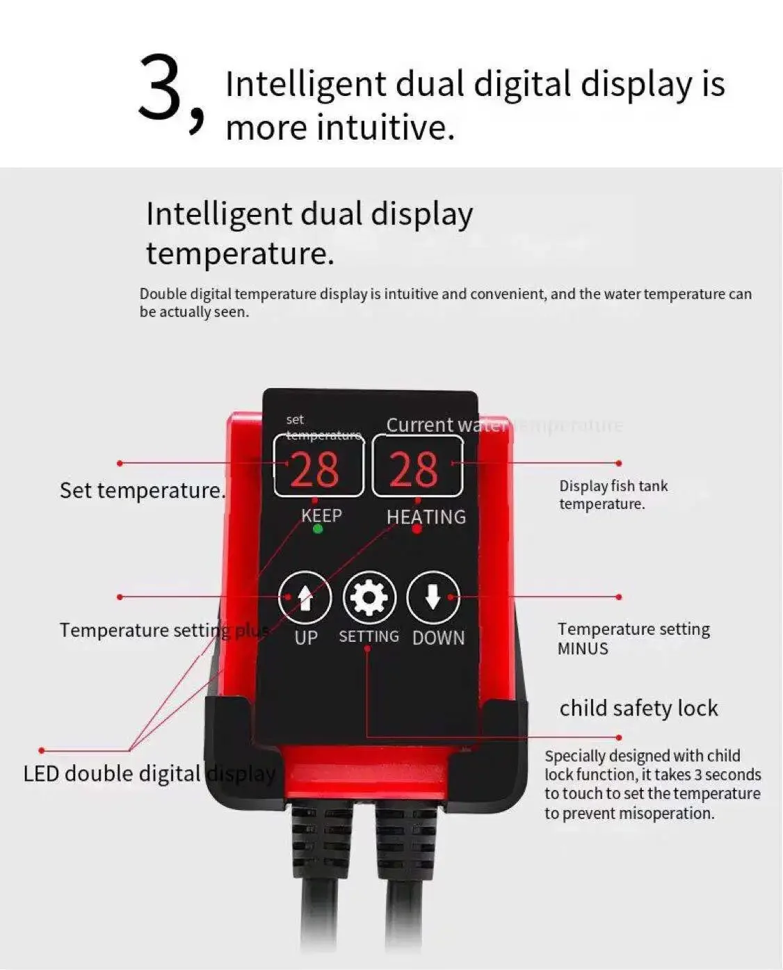 ฮีตเตอร์ใต้น้ำสำหรับตู้ปลา 100 - Aquarium Heater Submersible บทวิจารณ์และราคา