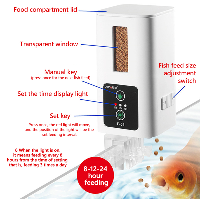 ที่ป้อนปลาความจุสูง400มล. ที่ป - Aquarium Fish Auto Feeder บทวิจารณ์และราคา