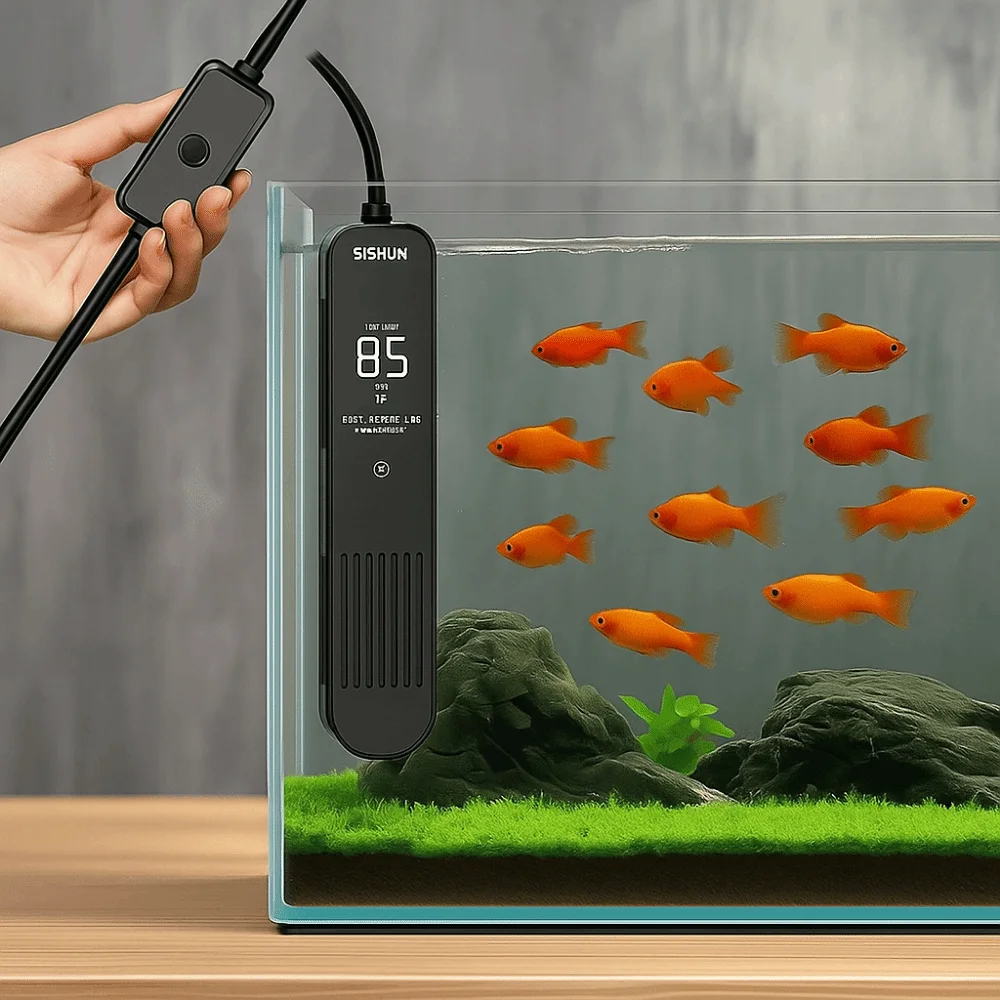 หน้าจอ LCD 20-35 ° แท่งทำความร - Aquarium Heater Submersible บทวิจารณ์และราคา